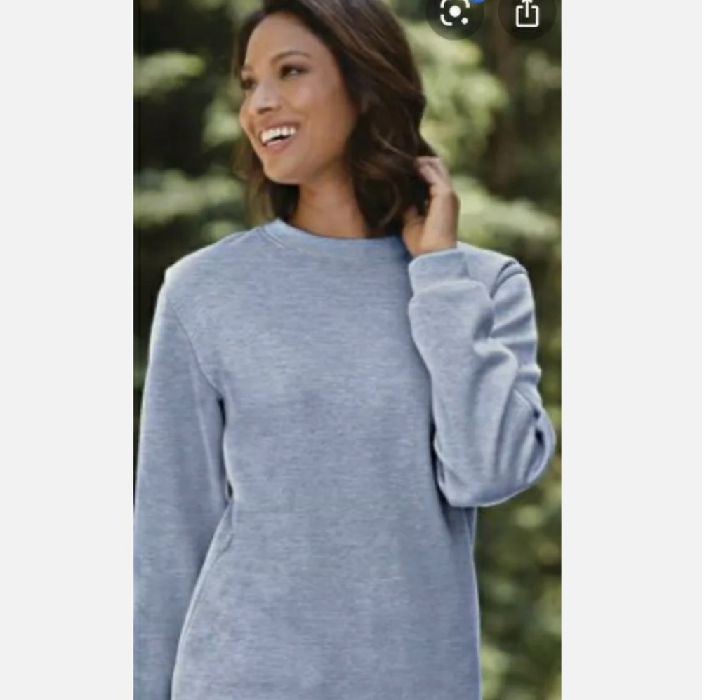 BLAIR Light Blue Pullover Sweatshirt Size Large